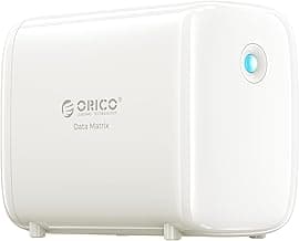 ORICO DM102 Disco duro externo, SSD M.2 Nvme de 1 TB y 8TB SATA HDD de 3,5 pulgadas, 2 puertos USB 3.0, 1 USB-C, Ethernet, 9 TB