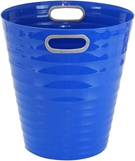 Waytex 931075 - Papelera de escritorio azul - Papelera de plástico de diseño moderno para oficina, dormitorio, baño, capacidad 12,5 L, color azul