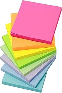 AiTodos® 800 Notas Adhesivas 76x76, Notas Adhesivas para Escribir, Fáciles de Escribir, Restickable, para Escuela, Hogar, Oficina