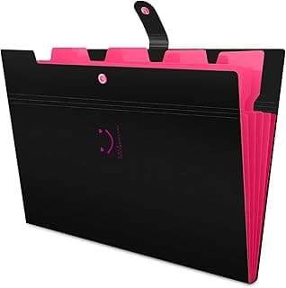 HAISSKY Carpeta Clasificadora, Carpeta de Archivos Expansión Cartuchos Organizador de Carta Papel A4 de Documentos de Acordeón, 5 Bolsillos