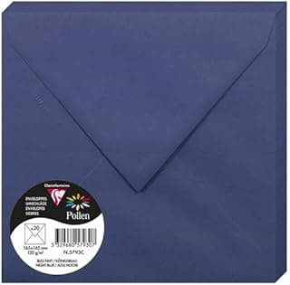Clairefontaine 50023 C Pack de 20 sobres 16,50 x 16,50 x 0,10 cm, color azul ocuro 16,50 x 16,50 x 0,10