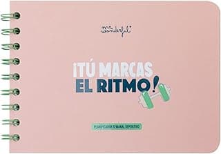 Mr. Wonderful - Planificador semanal deportivo - ¡Tú marcas el ritmo! - Planificador con organización semanal - Contiene 110 páginas