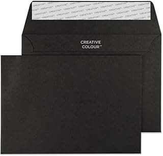 Blake Colour | sobres negros C6 (11.4 x 16.2cm) | 25 unidades | 120gr | certificado FSC | tira autoadhesiva | sobres para invitaciones y manualidades | sobres negros | modelo 15114