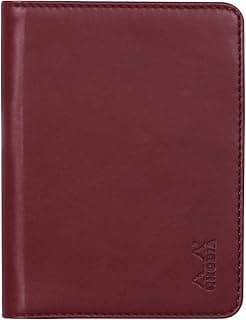 RHODIA 211008C – Libreta portadocumentos y portadocumentos Rhodiarama n° 11 Lie de Vino – para bloc de notas o cuadernos de formato A7 (7,4 x 10,5 cm) – piel italiana