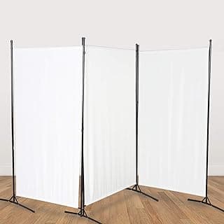 Ikodm Biombo Separador 3 Piezas 260 x 180 cm, Divisor para balcón, paravent privacidad, Plegable, para Exterior, Oficina, balcón, Color Beige