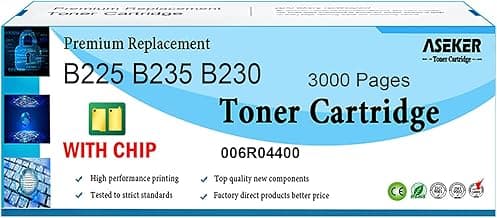 ASEKER B230 B225 B235 Cartuchos de Tóner 3000 Páginas 006R04400 Remanufacturado para Xerox B230DNI B225DNI B235DNI Impresoras 006R04399 (Negro x 1)