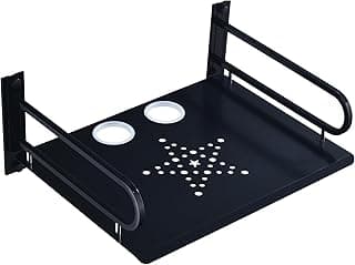 Soporte Aluminio Pared Estantes Flotantes para DVD Reproductor/BLU-RayReceptor/Hi-Fi/Consolas de Juegos/Accesorios de TV,Multimedia Wall Shelf (Capa única)