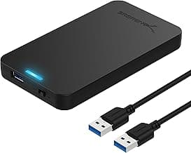 SABRENT Carcasa Discos Duros SATA SSD/HDD de 2,5" de Alta Velocidad 5Gbps | USB 3.0 | UASP | No Requiere Herramientas | Plug and Play [EC-UASP]