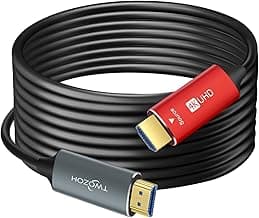 Twozoh Cable HDMI de fibra óptica 100M, 4K fibra HDMI Cable Compatible con 3D/4K@60Hz/18Gbps