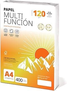 Folios a4 120gr 400 hojas, Papel Multiusos para Impresora, Folios para Impresoras Láser y de Inyección, Fotocopiadora, Para uso Oficina, Material Escolar, Paquete de folios - Ofituria (120gr, 400h)
