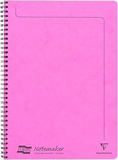 Clairefontaine Cuaderno de anillas, A4, cuadrado, cuadrados 5/5, 192 páginas, color tabaco, de Age Bag Essentials, color rosa A4
