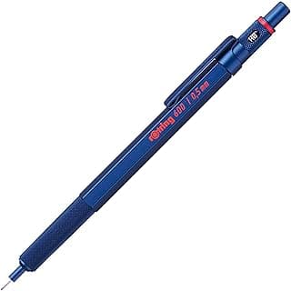 Rotring Portaminas 600 | 0,5 mm | Portaminas de cuerpo de metal azul | Agarre estriado antideslizante y barril hexagonal