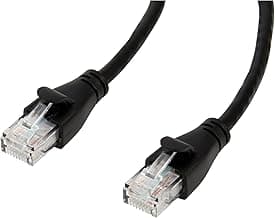 Amazon Basics Cable de Red Ethernet con Conectores RJ45 (Cat. 6, 1000 Mbit/s), 7.6 m (Paquete de 1), Negro