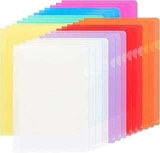 Carpeta portadocumentos A4, sobres A4 para guardar papeles y documentos. Carpetas para la oficina y la escuela (25 unidades, 8 colores)