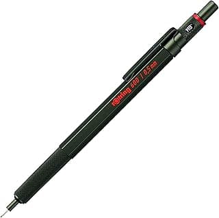 Rotring Portaminas 600 | 0.5 mm | Lápiz de hélice de cuerpo de metal verde | Agarre estriado antideslizante y barril hexagonal