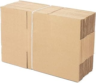 Pack 25 Cajas Cartón Reforzado con medidas 25x15x10 cm y Canal Simple - Fabricadas en España con Cartón Reciclado Resistentes para Envíos, Almacenaje y Mudanzas