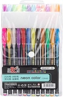 weigav 24 bolígrafos de metal líquido para libro de visitas de boda o cumpleaños, multicolor