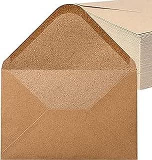 Sobres (200 Piezas) de Papel Kraft Antiguo/Sin Ventana - C6-162 x 114 mm, Envolventes, la Cierro, NHD06