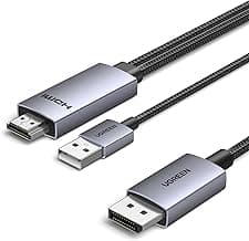 UGREEN Cable HDMI a DisplayPort 4K 60Hz Adaptador Compatible con Xbox PS5 4 Steam Deck Switch Mac Monitor, 2M