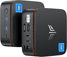 NiPoGi Mini PC E1 Twin Lake N150 (Βeat N100,3,6 GHz) 16 GB RAM/256GB M.2 SSD W-11 Pro, HDMI 2.0+DP 1.4 Mini Ordenador de Sobremesa WiFi 5, BT4.2/RJ45, 4K @60HZ UHD Dual Display para Oficina
