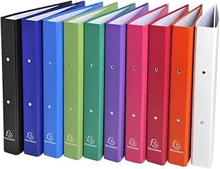 Carpeta de 2 anillas 30mm redondas exacompta a4 carton forrado colores surtidos
