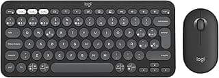 Logitech Pebble 2 Combo, teclado y ratón inalámbricos, discretos, portátiles, personalizables, Logi Bolt, Bluetooth, Easy-Switch para Windows, macOS, iPadOS, Chrome, QWERTY Español, Grafito