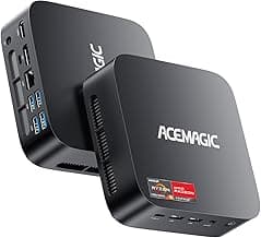 ACEMAGICIAN K1 Mini PC, AMD Ryzen 5 7430U (6C/12T, hasta 4,3 GHz), Mini Ordenadores de Sobremesa 32GB RAM DDR4 512GB SSD, BT 5.2/WiFi 6/para Oficina, Ordenador Pequeño