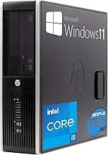 HP Ordenador de sobremesa Compaq 8300 SFF Core i5 hasta 3,60 GHz Windows 11 Pro 16 GB SSD 240 GB | DisplayPort VGA Serie RS232 Ordenador Fijo en casa Oficina reacondicionado (Sin Periféricos)