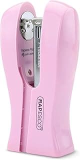 Rapesco 1378 Grapadora Ahorra Espacio, Capacidad para 20 Hojas, Rosa