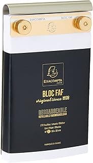 Exacompta 12112E - Bloc de notas con papel liso, 16 x 10 cm