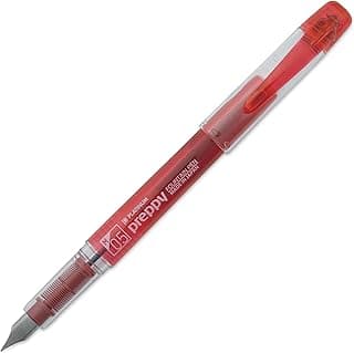 PLATINUM Pluma estilográfica, Preppy, punta media, color rojo (1716113.0)
