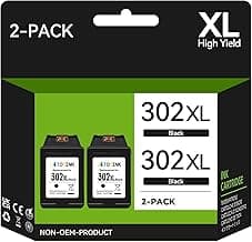 302XL Negro Cartucho de Tinta Compatible con Tinta HP 302XL, 302 XL Negro Compatible con HP DeskJet 3639 2130 3630 3636 1110 OfficeJet 3833 3830 3831 5230 Envy 4520 4525 4527 4524