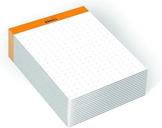 RHODIA 194046C - Bloc de notas N°13 Naranja - A6 11,5 x 16 cm - 5/5 (Cuadrados pequeños) - 240 Hojas 80g/m - Práctico y compacto - Colección Rhodiatime