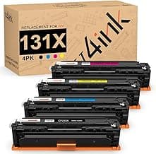 v4ink CF210X 131X Cartuchos de tóner remanufacturados compatibles con HP 131X 131A CF210X CF211X CF213X CF212X para Usar con HP Laserjet Pro 200 MFP M276n M276nw M251n M251nw (KCMY)