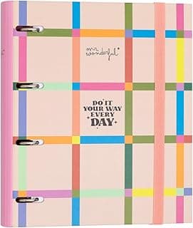 Mr. Wonderful - Carpeta con anillas y folios Urban - Do it your way every day - Carpeta con 4 Anillas, Goma Elástica y Protección Antirayaduras - Incluye Recambio de Folios - 120 hojas