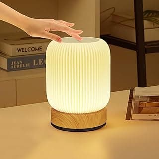 SOBEAU Lámpara de Mesita de Noche, LED Luz Nocturna Infantil Con 256 Colores RGB Cambiantes y 4 Modos,Lampara Inalambrica para Dormitorio Salón Sala de Estar Infantil