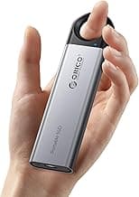 ORICO SSD Externo 512GB hasta 1050 MB/s, Disco Duro Externo SSD con Orificio para Colgar y Cable USB C y A 2 en 1, SSD Portatil USB3.2 Gen2 Compatible con iPhone 15 Series/Mac/PS5/Xbox - C10