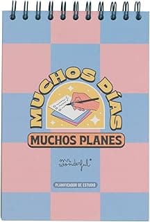 Mr. Wonderful - Planificador vertical diario - Muchos días, muchos planes - Organizador Diario - Incluye Pegatinas