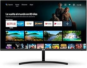 SPC Smart Monitor 27 - Monitor Android TV 27” Full HD, Altavoces Integrados, conectividad móvil, diseño Ultrafino, Mando a Distancia y Acceso a Contenido en Streaming (Netflix, Prime Video, Youtube)