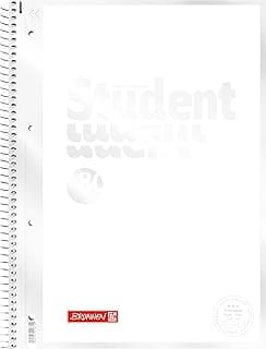 BRUNNEN Libreta Premium Student White | A4, líneas 27, 80 hojas, color blanco