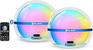 OLIGHT Sphere C Luz Nocturna Inteligente, Lámpara de Noche Recargable USB-C, 75 Lúmenes, Atenuación Gradual, Iluminación Ambiental con Control Bluetooth, Portátil Para Uso Diario (Blanco, 2)