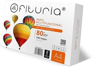 Folios A4, Papel Multiusos para Impresora y Fotocopiadora, Papel A4 Blanco para Entornos Laborales y Uso Doméstico, Folios din A4 80g/m², Paquete de Folios - Ofituria (100 hojas)
