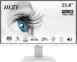 MSI PRO MP243XP Monitor Oficina 23.8" FHD, Panel IPS 1920 x 1080, 100 Hz, Pantalla Confort Ocular, Montaje VESA, Altavoces Integrados, Soporte Display Kit, Regulable, HDMI 1.4, DP 1.2a