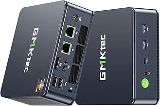 GMKtec Nucbox M5 Plus Mini PC Gaming - Mini computadora AMD Ryzen 7 5825U con 32GB (2x16GB) DDR4, SSD PCIe 3.0 de 512GB, Micro PC con Doble LAN 2,5G y Triple Pantalla - Negro