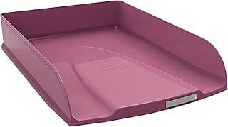 Exacompta - Ref. 11138D – Juego de 6 cestas de correo COMBO STYLI Skandi – para documentos en formato A4+ – Dim 34 x 25 x 6,5 cm – Portaetiquetas, puede contener 500 hojas – color rosa viejo