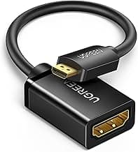 UGREEN Cable Micro HDMI Adaptador Macho a Hembra 4K 60Hz 3D Dolby ARC Compatible con Raspberry Pi 4 Cámara Tableta Portátil, 1M