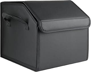 Enerfero Organizador de Maletero Plegable de PU – Caja de Almacenamiento Multiuso para Coche, SUV y Camión – Gran Capacidad – Base antideslizante – Impermeable