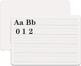 BOBOZHONG Pequeño Tablero Blanco,2 Piezas A4 Pizarra Blanca Escribir Tablero de borrado seco con líneas Educación,para Estudiantes para niños y Aula (9x12 Pulgadas)