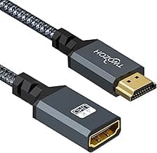 Twozoh Cable de extensión HDMI, Cable HDMI Macho a Hembra, extensor HDMI trenzado de nylon, adaptador de cable HDMI 2.0 soporte 4K@60Hz 3D HDR (3M)