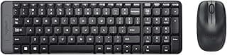 Logitech MK220 Combo con Teclado y Ratón Inalámbrico compacto para Windows, Inalámbrico a 2,4 GHz con Receptor USB Unifying, Batería para 24 meses, PC, Portátil, Disposición QWERTY Español - Negro